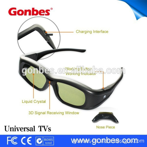 RF Bluetooth Rechargeable Active Shutter 3D Glasses for normal monitor